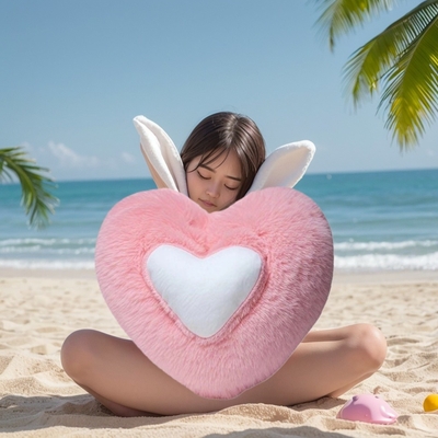Cute coração em forma de almofada de pelúcia suave almofada de dormir sala de estar decoração dia dos namorados presentes confortável amor almofada sofá almofada
