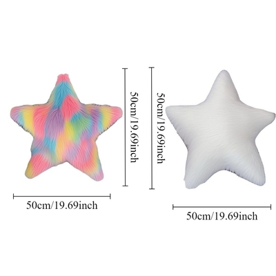 Almofada de cinco pontas branca/colorida Brinquedos de boneca de pelúcia macia e recheada Hobbies Almofada requintada Decoração de casa Presentes de aniversário